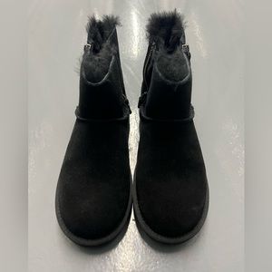 UGG CLASSIC MINI DOUBLE ZIP Black BOOTS